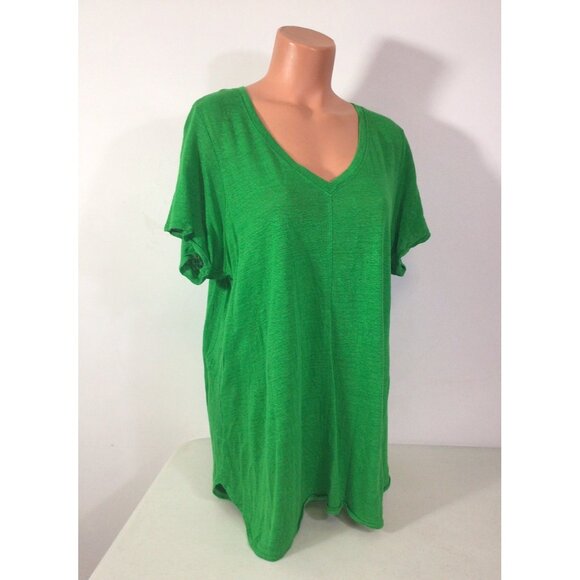 Tahari Linen Top T Shirt Womens 1X - Picture 1 of 8